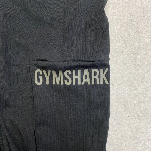 Gymshark Leggings Women's XS Black Compression Spell Out Pull On - Picture 2 of 6